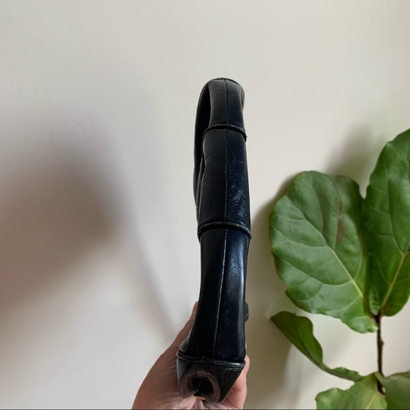 Vtg Bravo Browns Crossbody Bag Navy Blue - Picture 13 of 14